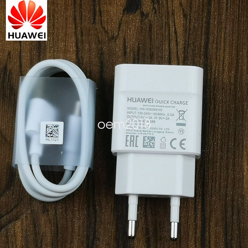 原装华为 P20lite 快速充电器 USB C 型电缆 适用于荣耀 9 8 P9 Nova2 3 4 — 第 2/4 张图片