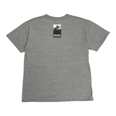 Vintage Oakley Software Factory Pilot T-Shirt Grey Spell Out Tee