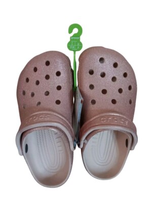 CROCS Classic Quartz Glitter Girls Clogs Sparkle Various Sizes 206993-6WV  NWT