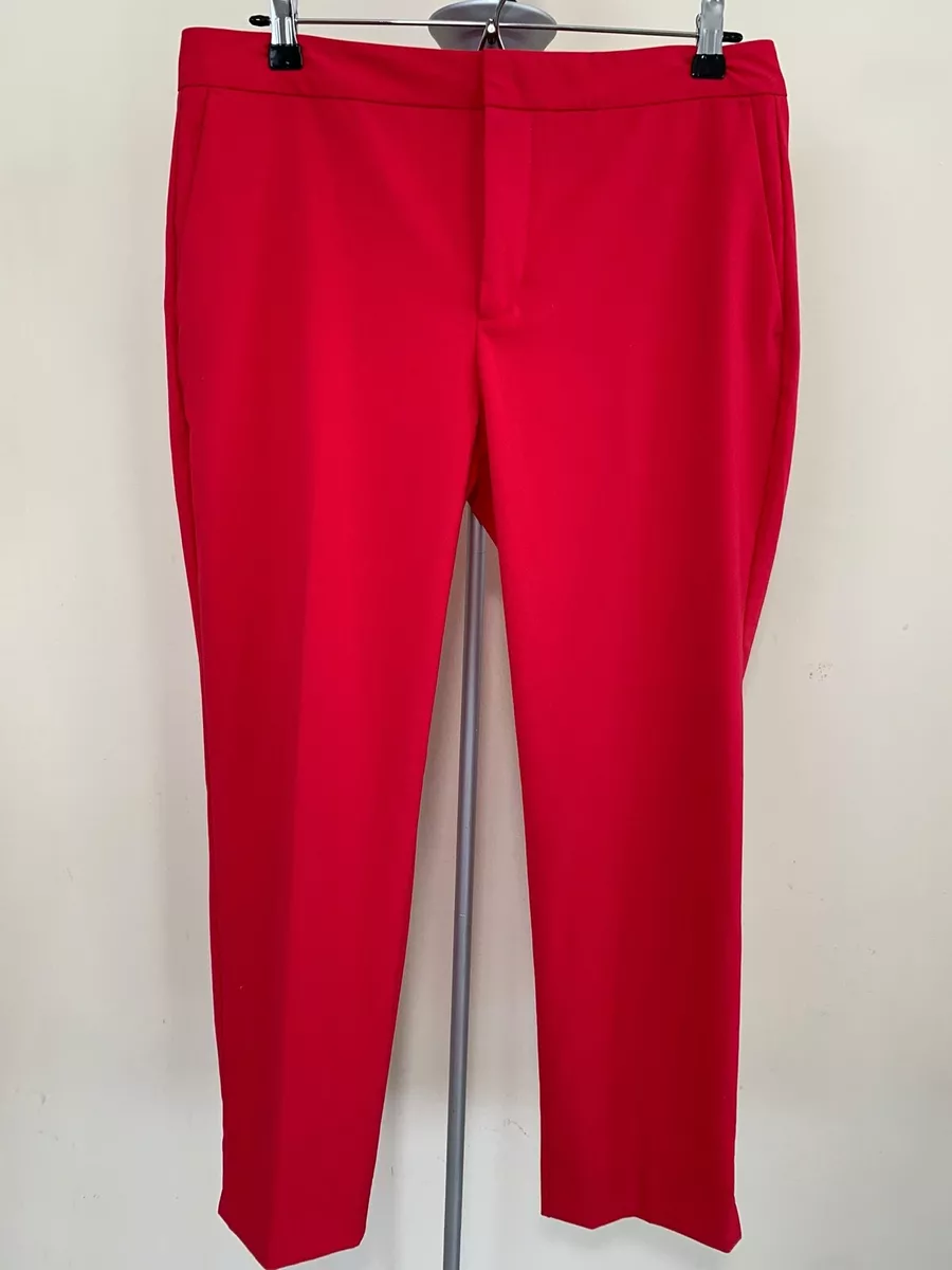 Zara red high waisted pants sale
