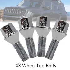 4pcs Car Wheel Lug Bolts M12X1.5 For Mercedes-Benz CLK350 E430 C280 BMW M5 M6 Z8