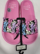 NWT Minnie Mouse Flip Flops Womens Slides Super Cute Size 7