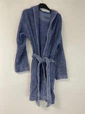 Vossen Bath Robe Mens Small Blue Lounge Gown Unisex Factory Seconds  N187