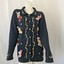 B-P-Design-Womens-Black-Shirt-Collar-Christmas-Cardigan-Sweater-Sz-Large thumbnail 1