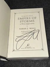 HAND SIGNED EMPIRE OF STORMS SARAH J MAAS 1st / 1st IMPERFECTIONS FAST SHIPPING!