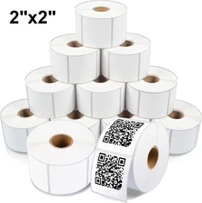700/Roll 2"x2" Compt Direct Thermal Shipping Labels for Zebra Eltron & Rollo