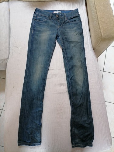 Jean levis 571 slim fit femme T. 38 bleu foncé | eBay