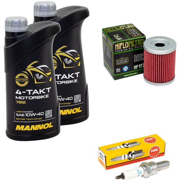 Inspektion Set FüR Suzuki AN 400 Burgman AN400 1999-06 ÖL 2L ÖLfilter ZüNdkerze-image