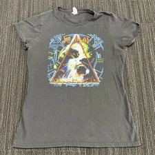 Def Leppard T Shirt Womens Small Gray Band Tee Shirt Port And Company