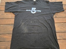 Vintage Babylon 5 Men s Black T-Shirt , Size XL, 1997. Distressed