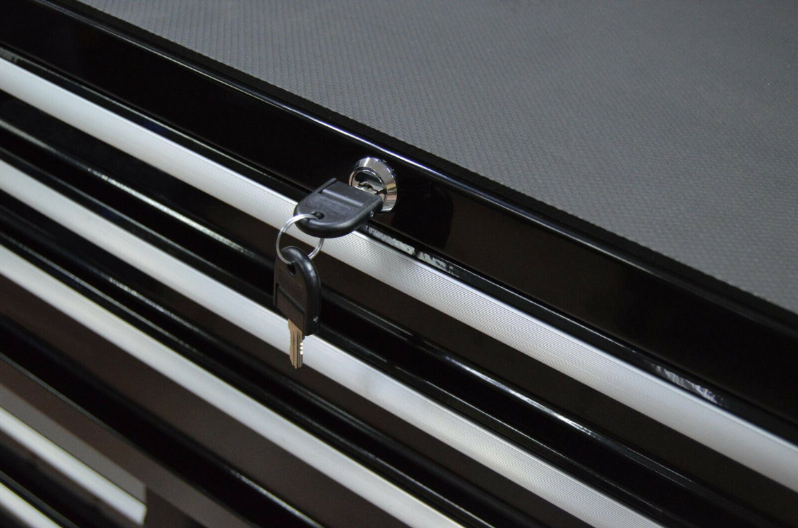 Halfords 3 Drawer Tool Middle Chest Black Brand New eBay