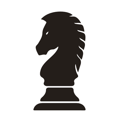 Knight Chess Piece Decal #1 2x3.5 Choose Color 