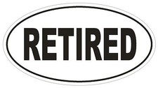 RETIRED Oval Bumper Sticker or Helmet Sticker D1731 Euro Oval