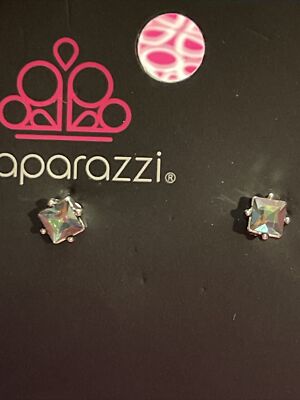 Paparazzi   Square Cut Multicolor    OIL SPILL    Earrings  NWT  LQQK