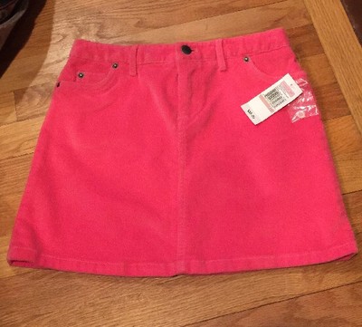 NWT Vineyard Vines Girls 5 Pocket Corduroy Skirt Raspberry Lemonade Pink Size 12