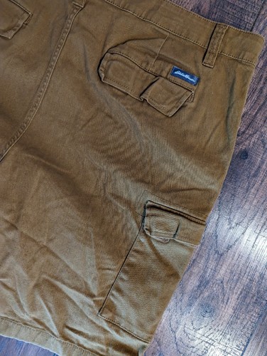 EDDIE BAUER Men’s Cargo Shorts Size 36 Color Golden Brown Regular Fit w/ Stretch - Picture 14 of 14