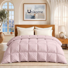 Goose Feather down Fiber Comforter King Size, All Season Hotel Luxury Bedding Co