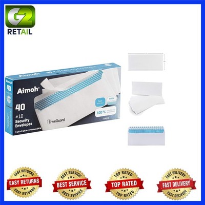 40 Count Self-Seal Security Envelopes   Windowless for Safe Mailing