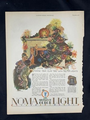 Magazine Ad* - 1928 - NOMA Christmas Lights