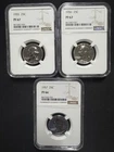 1955-57 Silver Washington Quarters Graded NGC PF66-67 - 3 coins