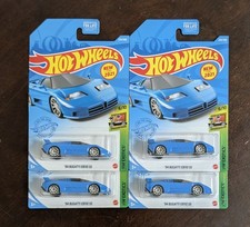 Hot Wheels '94 Bugatti EB110 SS Blue HW Exotics 224/250 6/10 Lot of 4