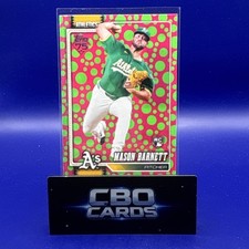 Topps 2026 Series 1 Green & Pink Polka Dots Mason Barnett Rookie Athletics #273
