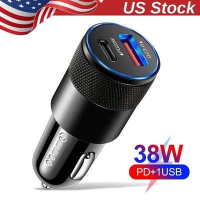 2 Port USB Super Fast Car Charger Adapter For iPhone Samsung Android Cell Phone