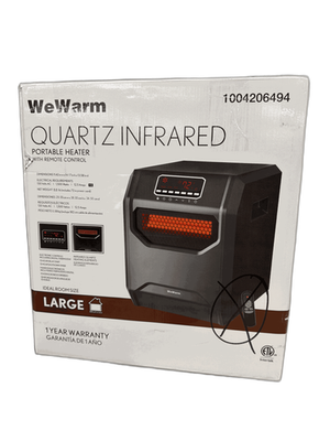 #ad WeWarm Electric 6 Element Infrared Space Heater Black Plastic NO REMOTE $49.99