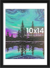 10X14 Picture Frame, Display Pictures 8.5X11 with Mat or 10 X 14 Without, Wall H