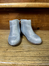 Silver Glitter Zip-Up Boots Size 8 Girls