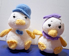 Whimsical Handmade Ducks Mr  Mrs Quackers Amigurumi Crochet Made By Seller