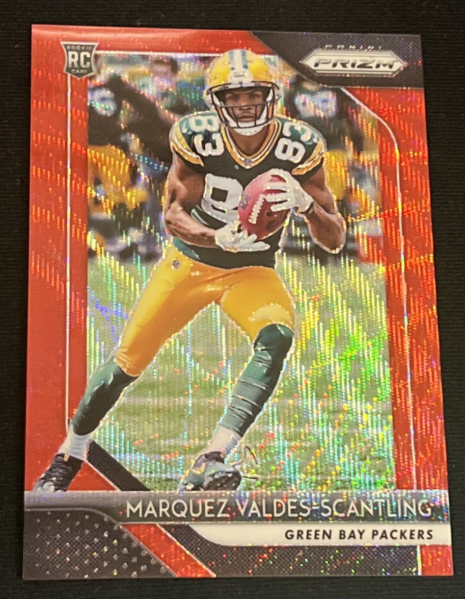 2018 Panini Prizm Red Wave /149 Marquez Valdes-Scantling #240 Rookie RC Packers