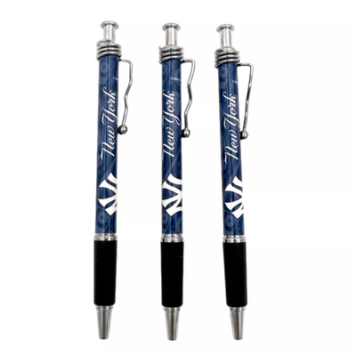 Officially Licensed MLB New York Yankees Push/Click Pens in Navy
