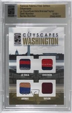 2010 Famous Fabrics First Edition Gold 1/1 Paul Lo Duca Alex Ovechkin 0c3