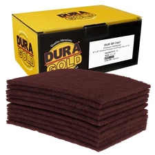 10 Dura-Gold 6" x 9" Maroon General Purpose Scuff Pads, Sanding Surface Auto Car