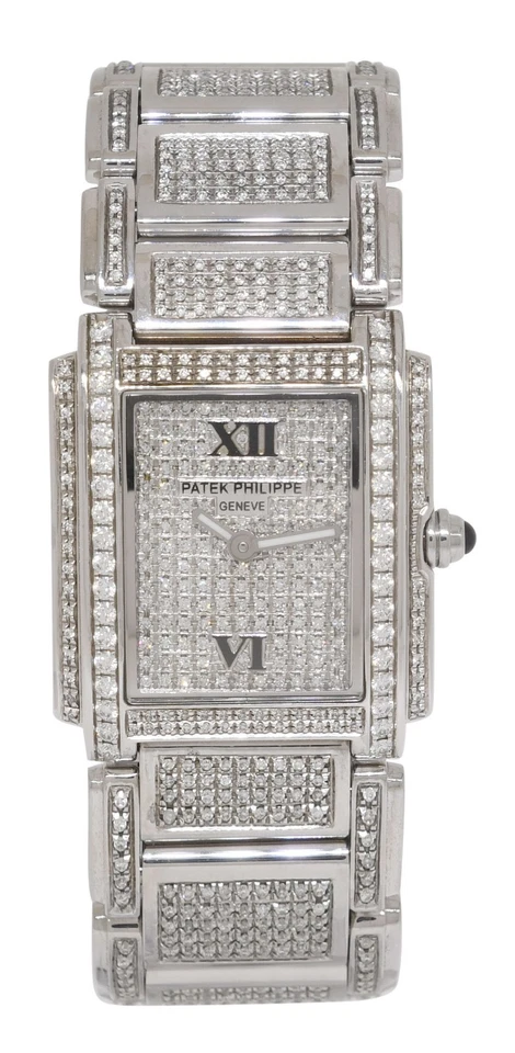 Patek Philippe Twenty~4 Stainless Steel & Pave Diamond Ladies Watch 24 4910 - Image 2 of 4
