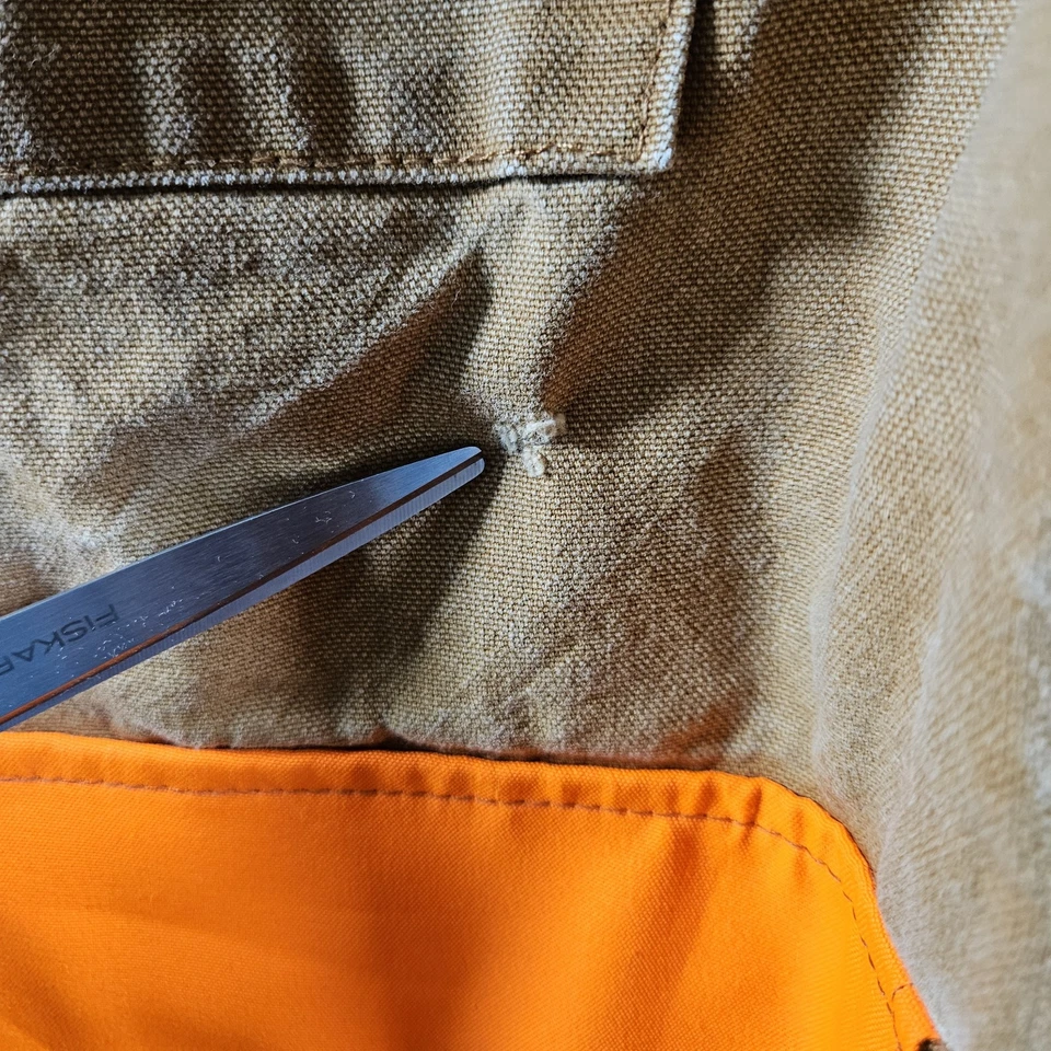 Chaqueta de Caza SafTbak EE. UU. Lona Para Hombre Talla M Mediana Marrón Naranja Foto 2 de 4