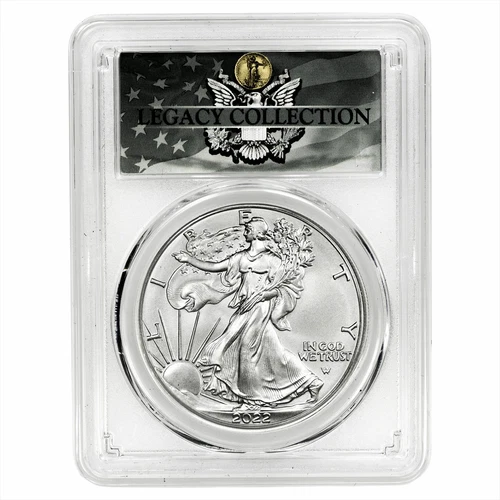 2022W Burnished American Silver Eagle $1 FDOI PCGS SP 70