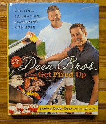 Deen Bros Get Fired Up Book SIGNED by Jamie & Bobby Deen Grilling Tailgating P2