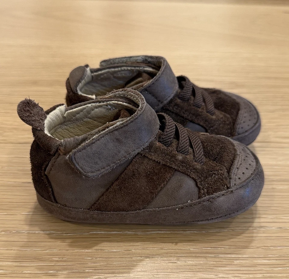EUC Old Soles Boys Brown Leather Shoes sz 4 / 9-12 Months - Image 4 of 4