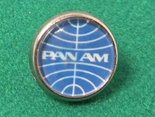 Insignia de pasador de solapa esmaltada de avión de avión de pasajeros PAN-AM de colección 19 mm