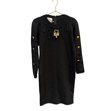 Steve Fabrikant Vintage Sweater Black Dress Pullover Cozy Party Holiday