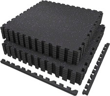 Gummimatte Bodenschutzmatte Fitnessmatte Puzzlematte 12 Stück 60x60cm