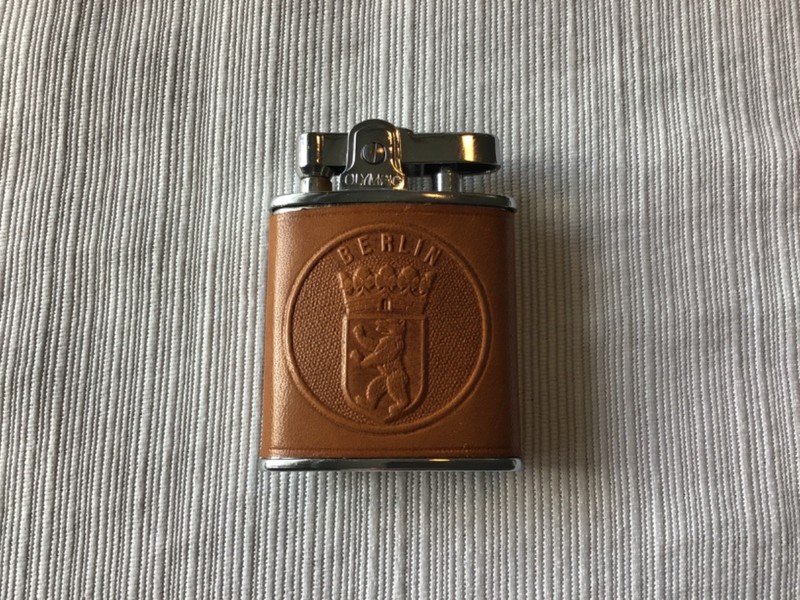 Vintage OLYMPIC Lighter with Berlin insignia “NOT WORKING” Case in EXC COND