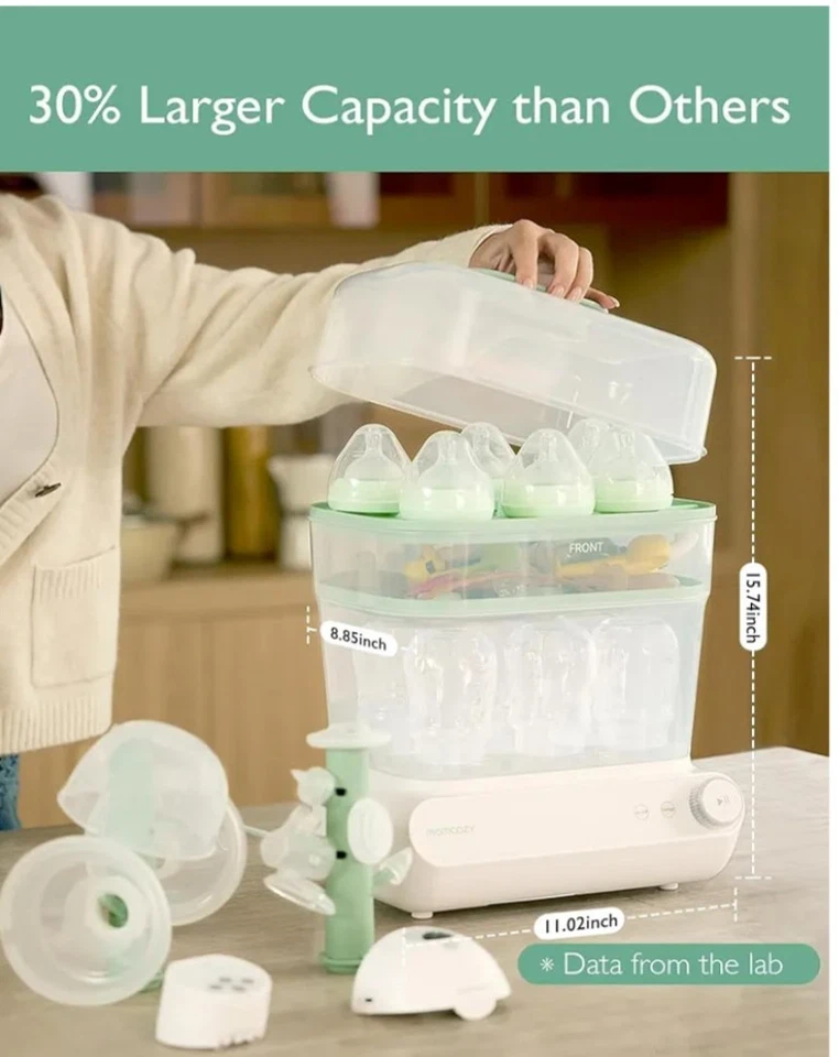 MOMCOZY 3 Capas Botella Grande Esterilizador y Secador, Esterilización y Secado Rápidos Foto 2 de 4