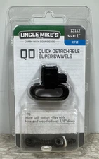 1” Uncle Mike's Quick Detach Super Sling Swivel Set Black #13112 w/ Studs New