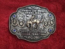 RODEO X TREME 2026 Bronc Riding CHAMPION TROPHY BUCKLE Indian Territory 940