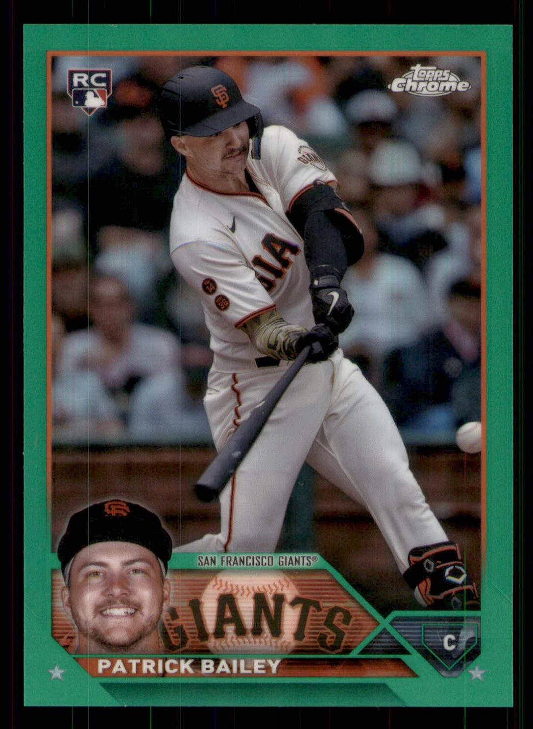 Patrick Bailey 2023 Topps Chrome Update #USC217 Green RC /99 Giants