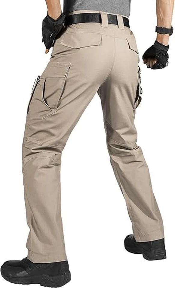 Pantaloni Da Lavoro per Uomo – Pantaloni Cargo Con Vestibilità Comoda, Tattici,  - Immagine 3 di 4