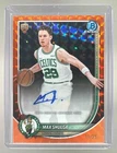 Max Shulga 2025 Bowman #BCA-MS Orange Geometric Refractor Chrome Auto RC 11/25